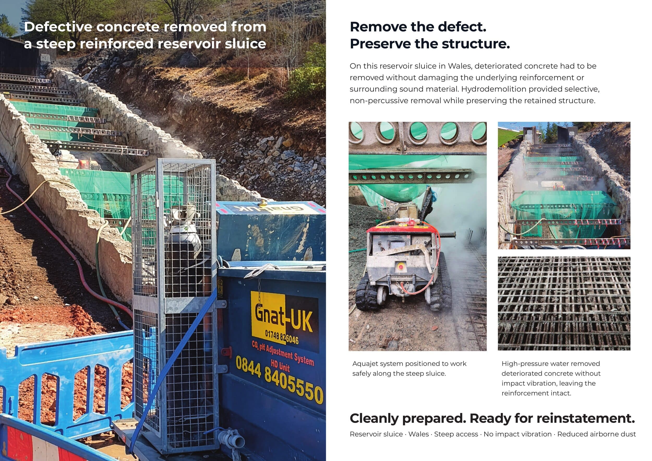 GNAT UK brochure spread, Hydrodemolition